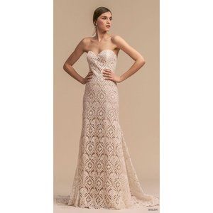 BHLDN Whispers & Echoes Lilac Wedding Gown Size 12 Lace NEW